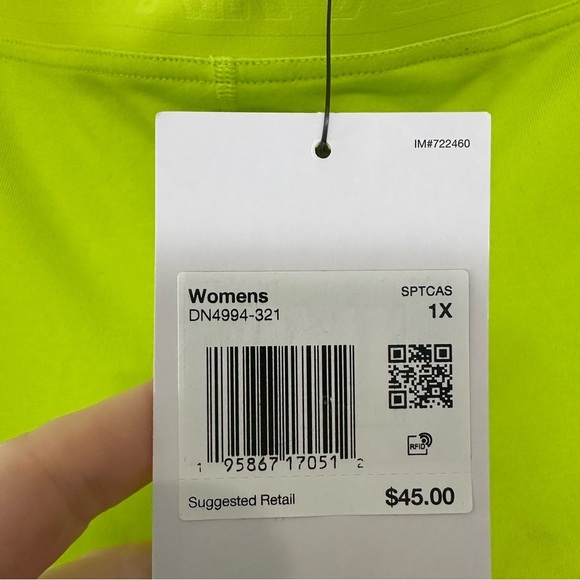 Nike NSW Air cycling shorts bright‎ green size 1X NWT - Picture 6 of 9